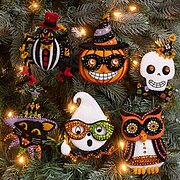 Vintage Halloween Ornaments - Felt Applique Kit