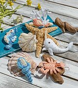 Seashore Santa Christmas Ornaments - Felt Applique Kit