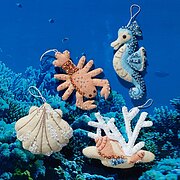 Seashore Santa Christmas Ornaments - Felt Applique Kit