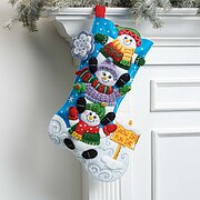 Snow Much Fun - Christmas Stocking - Felt Applique Kit