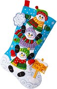 Snow Much Fun - Christmas Stocking - Felt Applique Kit
