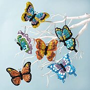 Butterfly Garden Christmas Ornaments - Felt Applique Kit