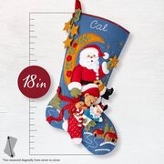 Moonlight Santa - Christmas Felt Applique Kit