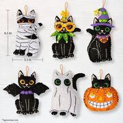 Purrfectly Spooky - Ornament - Felt Applique Kit