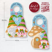 Springtime Gnomes - Door Hangers - Felt Applique Kit, different perspective #1. Select this picture to zoom in