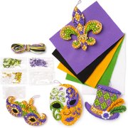 Mardi Gras Christmas Ornament - Felt Applique Kit