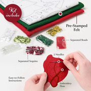 Hole-In-One Santa - Felt Christmas Stocking Applique Kit