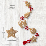 Gingerbread Treats Garland - Christmas Felt Applique Kit
