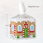 Gingerbread Cottage - Christmas Tissue Box Felt Applique Kit