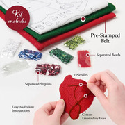 Jolly Gingerbread Snowman - Christmas Ornament Felt Kit