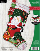 Santa's Festive Frolic - Christmas Stocking Applique Kit