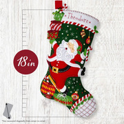 Santa's Festive Frolic - Christmas Stocking Applique Kit