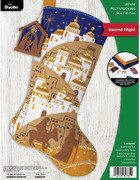 Sacred Night - Christmas Stocking Felt Applique Kit