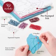 Putz Village Wreath - Christmas Felt Applique Kit
