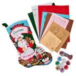 Santa, Holiday & Bakery - Stocking Felt Applique Kit, different perspective #1. Select this picture to zoom in