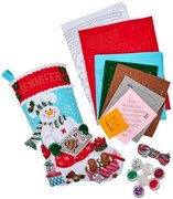 Homemade Holiday Cheer Christmas Stocking Felt Applique Kit, different perspective #1. Select this picture to zoom in