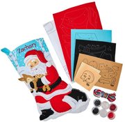 First Noel - Christmas Stocking Felt Applique Kit, different perspective #1. Select this picture to zoom in
