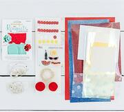 Red White & Bloom Embellish Kit