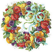 Della Robbia Wreath - Cross Stitch Pattern