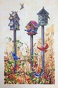 Birdhouse Trio - Cross Stitch Pattern