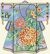 Oriental Kimono - Cross Stitch Pattern