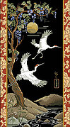 Moonlit Cranes - Cross Stitch Pattern
