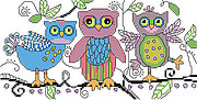 Sketchy Owls - Cross Stitch Pattern