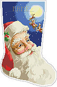 Jolly St. Nick Stocking - Cross Stitch Pattern