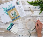 Teal Leaves - Embroidery Kit