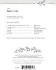 Nice List - Quilt Pattern