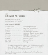 Reindeer Xing - Quilt Pattern