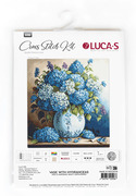 Vase with Hydrangeas - Cross Stitch Kit 