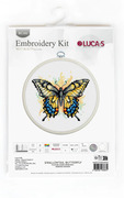 Swallowtail Butterfly - Cross Stitch Kit With Hoop 