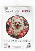 Spitz - Cross Stitch Kit with Hoop Included
