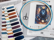 Dream Catcher Wolf - Cross Stitch Kit