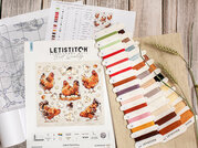 Pied Hens - Cross Stitch Kit 