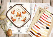 Pied Hens - Cross Stitch Kit 