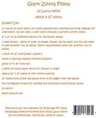 Giant Zinnia Pillow - Quilt Pattern