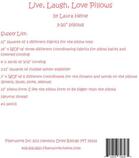 Live Laugh Love Pillows - Quilt Pattern