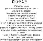Whatevers #36 Butterfly Collage - Quilt Pattern