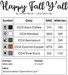 Happy Fall Y'all - Thanksgiving Cross Stitch Pattern