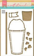 Marianne Design Smoothie Cup - Craft Stencil PS8121 - 123Stitch
