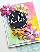 Hello Cursive Script Circle - Craft Die