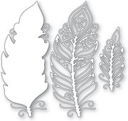 Plumed Gypsy Feather - Craft Die, different perspective #1. Select this picture to zoom in