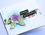 Birthday Rose Corner - Clear Stamp