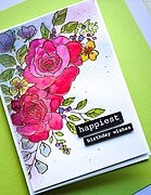 Birthday Rose Corner - Clear Stamp