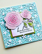Peony Garden Corner - Clear Stamp and Die Set