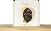 Coneflowers - 3D Embroidery Kit, different perspective #2. Select this picture to zoom in