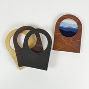 Needlepoint Arch Frames For Needlepoint 4" Round Caramel, different perspective #1. Select this picture to zoom in