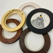 Modern Embroidery Circle Hoop Frame For 4" Hoop Black, different perspective #1. Select this picture to zoom in